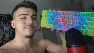 ASMR LED Keyboard Typing With Inaudible Talking [upl. by Katzir]