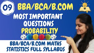 Important questions of ProbabilityChapter ProbabilityBBABCABCOMDream Maths [upl. by Dniren26]