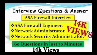 ASA Cisco Firewall Interview Questions amp Answer for FirewallNetwork Security Engineer [upl. by Vivie970]