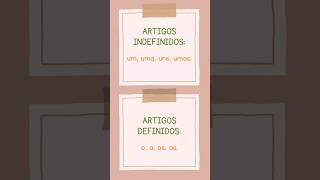 Aprenda a diferença entre artigo indefinido e artigo definido [upl. by Innob]