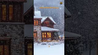 Winter Wonderland Stunning Christmas Lodges with Amazing Views ❄️ ChristmasLodge InnerMindFantasy [upl. by Nanci]