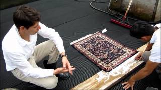 How To Clean An Oriental Carpet Part 12 Cleaning The Fringe [upl. by Lila]