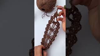 DIADEMA CROCHET  Tutorial en mi canal de YouTube 🤎✨ crochet ideastejer hechoamano diy [upl. by Meijer]