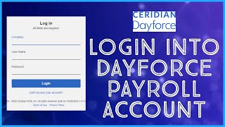 How To Login into Dayforce Payroll Account 2023 [upl. by Nador305]