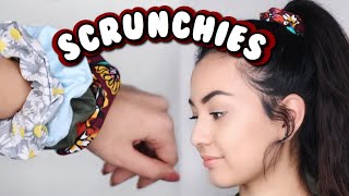 DIY NO SEW SCRUNCHIES Easy and cheap  DIYholic [upl. by Alathia]