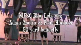 Maine Masters Swimmers Adam Gaulin amp Fritz Homans swim the 50 yard butterfly at the Ellsworth [upl. by Connett]