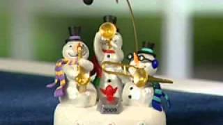 Hallmark Keepsake Magic Ornament 2009 Snowman Band [upl. by Adaval]