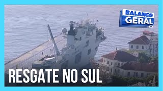 Marinha envia maior navio de guerra da América Latina para ajudar RS [upl. by Acilef669]