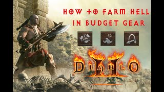 How To Farm Hell With A Budget Geared Whirlwind Barbarian  Diablo 2 Resurrected Beginner Guide [upl. by Stortz]