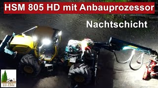 HSM 805 HD mit Anbauprozessor SP Maskiner 561LF  Nachtschicht  MaschinenSound [upl. by Ibur]