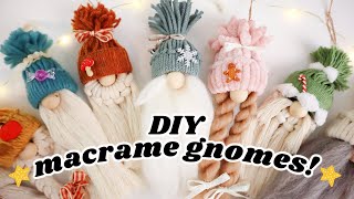 Macrame Gnome Ornament DIY Tutorial 3 Different Ways [upl. by Shamus116]