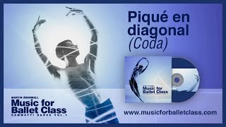 Piqué en diagonal Coda  Music for Ballet Class by Martin Åkerwall  Classical Ballet Music [upl. by Lorilee]