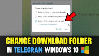 How to Change Download Location in Telegram Desktop Windows 10  Change Folder [upl. by Haimarej]