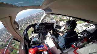 HEMS Bell 407 Departure cockpit view [upl. by Courtnay]