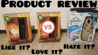 Air Wick Automatic Spray Kit Review vs Glade Automatic Spray Kit [upl. by Annid]