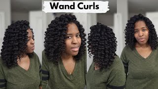 Wand Curls on Natural Hair  Blown Out Hairstyles on Natural Hair  GEM 3 IN 1 Curl Designer [upl. by Nnayrb299]