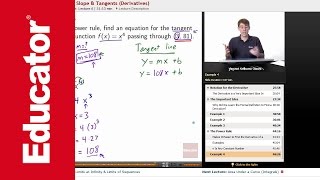 Tangent Line Using the Power Rule [upl. by Eanod]