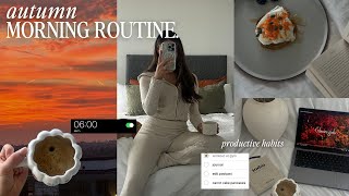 6AM FALL MORNING ROUTINE 🍂 cosy productive habits that make me a morning person aesthetic [upl. by Iline]