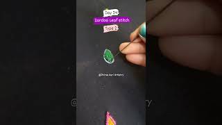 How to make zardosi leaf 🌿 shorts embroidery aari aariwork zardosi youtubeshorts shortsviral [upl. by Lennor]