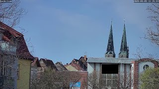 Webcam Quedlinburg windiges Glockengeläut der Nikolaikirche [upl. by Preston]