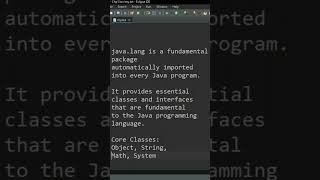 how to use javalang package  what is javalang package in java [upl. by Fairman]