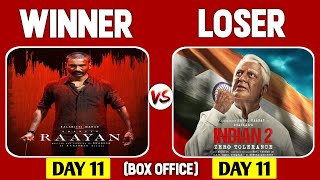 Raayan vs Indian 2 Movie 11 Days Box Office Collection  Dhanush  Kamal Haasan  Tamil Box Office [upl. by Elidad]