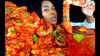 KING CRAB SEAFOOD BOIL MUKBANG  SEAFOOD  MUKBANG  DESHELLED LOBSTER  SEAFOOD BOIL  ASMR EATING [upl. by Higgs]