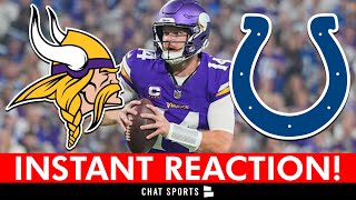 Vikings vs Colts Instant Reaction [upl. by Dorelia]