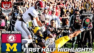 Rose Bowl HALFTIME HIGHLIGHTS Alabama Crimson Tide vs Michigan Wolverines  ESPN College Football [upl. by Pardo]