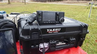 Icom IC705 1st Field Test  Canada Winter Contest [upl. by Labotsirhc]