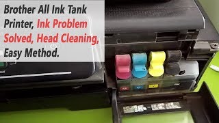 Brother DCPT300 Tank Printer  Ink Problem Fixed Head Cleaning [upl. by Lahcear]