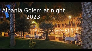 Albania Golem at night 2023  Embankment in Golem  Албанія quotГолемquot Walking tour [upl. by Acinomal878]