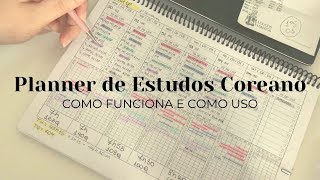 Como funciona o planner de estudos coreano Link para baixar na descrição [upl. by Bogusz]