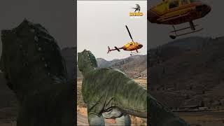 Dinosaur and helicopter in a valley Shorts Video  Jurassic park fan made movie  Dino Planet [upl. by Odlavu]