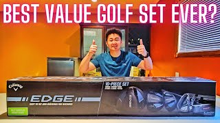 Costco 2024 CALLAWAY EDGE 10Piece Golf Set Unboxing First Hits amp Review [upl. by Masera682]