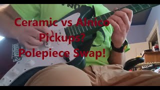 Ceramic vs Alnico Pickups  Polepiece Swap [upl. by Niala]