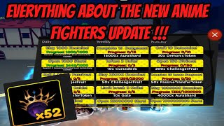 Everything about the new Anime Fighters Update   New Raid System  Quests [upl. by Aierbma]