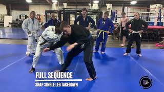 SNAP SINGLE LEG TAKEDOWN  JIU JITSU TECHNIQUE [upl. by Skip396]