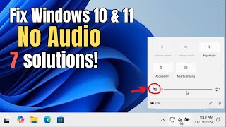 FIX quotNo Audio Device Installed or Foundquot in Windows 1011  Fix Windows 11 Audio Problem [upl. by Yeldarb342]