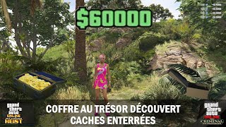 GTA Online  Emplacement des coffres au trésor amp des caches enterrées 290822 60000 GTA [upl. by Vipul]