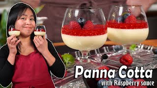 Panna Cotta with Raspberry Sauce [upl. by Arbe832]