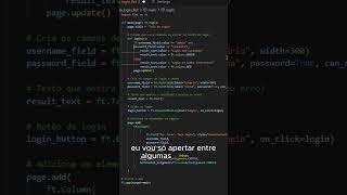 Tela de login em Python pythondeveloper python programação code dicas tutorial [upl. by Notnad]