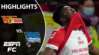 Union paints Berlin red with derby victory over Hertha  Bundesliga Highlights  ESPN FC [upl. by Waldack]