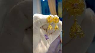 Pure Gold Earrings goldearringsforwomen goldjewellery gold goldstudsearringswithweightprice rin [upl. by Thora]