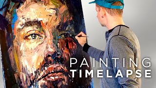 Expressive Oil Painting Process  Male Portrait Time Lapse [upl. by Massarelli]