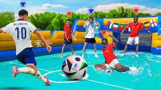 EURO 2024 SLIP N SLIDE FOOTBALL MATCH [upl. by Leavelle274]