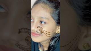 Nose ring mehandi designtrending nose ring pattern with henna [upl. by Anwad769]