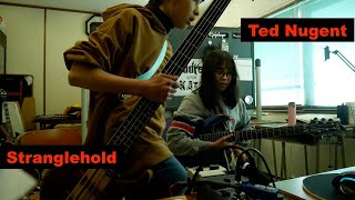 Ted Nugent  Stranglehold  guitar  bass cover テッドニュージェント [upl. by Tsugua]