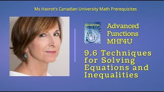 Advanced Functions 96 Techniques for Solving Equations and Inequalities [upl. by Ahsetal68]