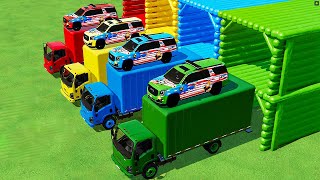 HAULING GRASS IN COLORFUL TRAILERS WITH THE LIZART MUSTANG  FS22 [upl. by Airdnola]